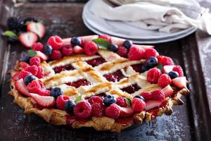 Berry lattice pie photo