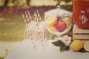 Drink station for an outdoor party photo