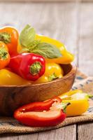 Fresh peppers in a bowl photo