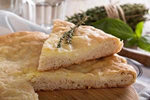 Traditional yeast flatbread with potato photo