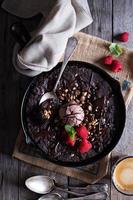 Chocolate skillet cookie photo