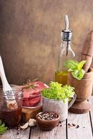 Herbs and sauces for meat