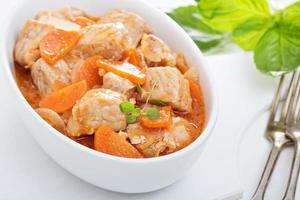 Pork and vegetable stew photo