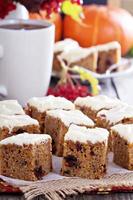 Pumpkin and carrot cake with cream cheese photo