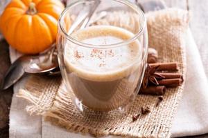 Pumpkin spice latte with spices photo