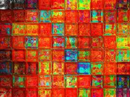 Square Tiles Vibrant Abstract Background Digital Illustration photo