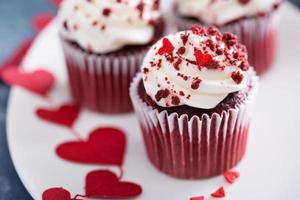 Red velvet cupcakes for Valentines day photo