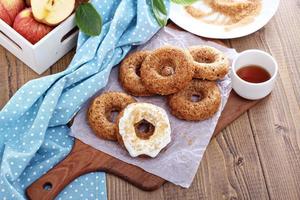 Apple baked donuts with glaze photo