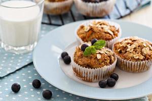 Vegan banana carrot muffins photo