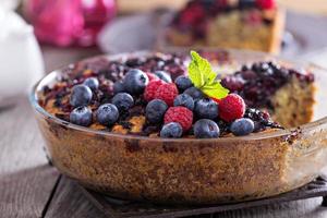 Berry cake with oats photo