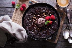 Chocolate skillet cookie photo