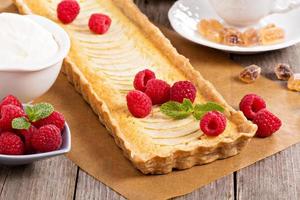 tarta de manzana con frangipane foto