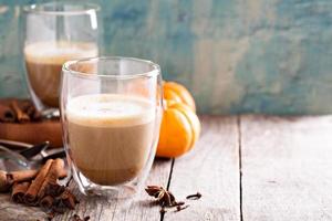 Pumpkin spice latte with spices photo