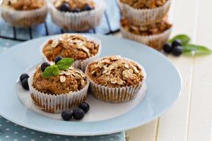 Vegan banana carrot muffins photo