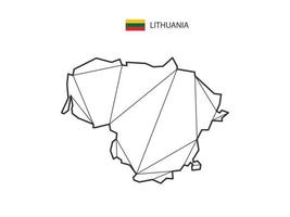 Mosaic triangles map style of Lithuania isolated on a white background. Abstract design for vector. vector