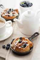 Cinnamon bun for one in a tiny skillet photo