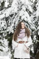 Young woman at winter photo