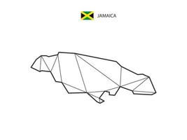 mosaico triángulos mapa estilo de jamaica aislado sobre un fondo blanco. diseño abstracto para vectores. vector