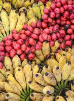 Burmese grape and banana fruit background photo