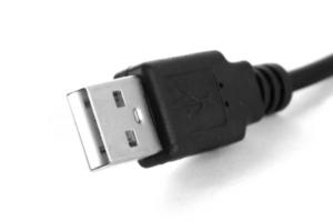 USB cable on white background photo