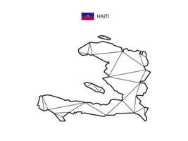 estilo de mapa de triángulos de mosaico de haití aislado en un fondo blanco. diseño abstracto para vectores. vector