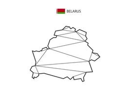 Mosaic triangles map style of Belarus isolated on a white background. Abstract design for vector. vector