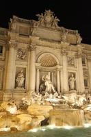 Trevi fountain in Rome, at night photo