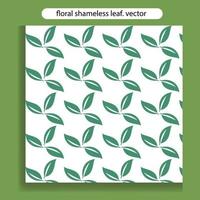 Floral shameless leaf pattern, vector file.