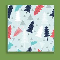 Christmas seamless pattern with cute simple hand-drawn illustrations in flat style on beige background. vector