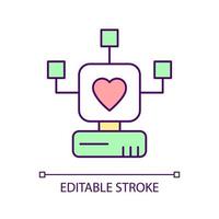 Clinical information system RGB color icon vector