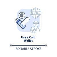 Use cold wallet light blue concept icon vector