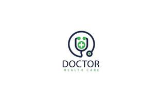 médico de teléfono vectorial o plantilla de logotipo dr vector