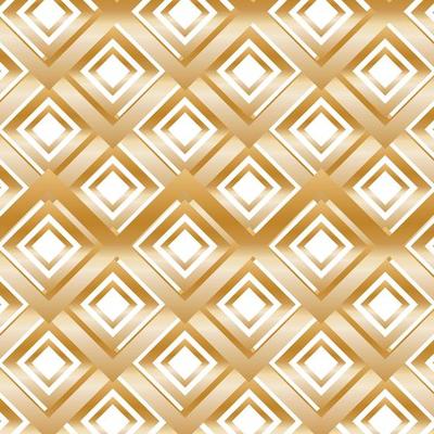 Gold Modern Pattern with Rhombuses.