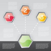 Design Infographic with Three Options. vector