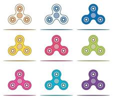 Hand Spinner Fidget Set. vector