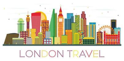 London Skyline with Color Buildings. vector