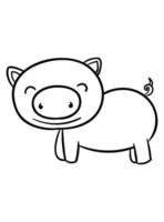 Cute Animals Coloring Page vector