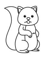 Cute Animals Coloring Page vector