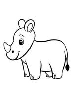 Cute Animals Coloring Page vector