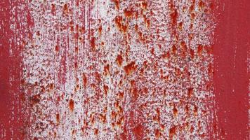 nahtlose Schleife der roten und weißen rostigen Wandbeschaffenheit. Pinselstriche. video