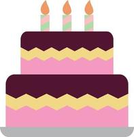 diseño de icono de pastel de fiesta, ilustración de elemento de pastel de cumpleaños. vector