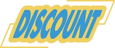 Discount label illustration, flat tag element design. vector