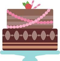 Party Cake icon design, Birthday Cake Element Illustration. vector