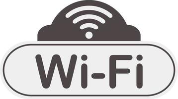 icono de wi-fi de estilo plano. símbolo de red para conexión a Internet. vector