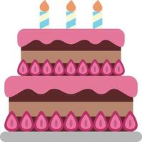 Party Cake icon design, Birthday Cake Element Illustration. vector