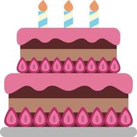 Party Cake icon design, Birthday Cake Element Illustration. vector