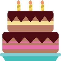 Party Cake icon design, Birthday Cake Element Illustration. vector