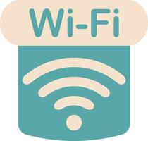 icono de wi-fi de estilo plano. símbolo de red para conexión a Internet. vector