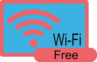 Flat style free Wi-Fi icon. network symbol for internet connection. vector