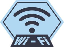 icono de wi-fi de estilo plano. símbolo de red para conexión a Internet. vector